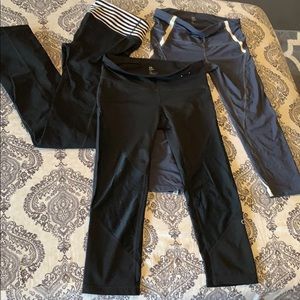 Lot of 3 Gap fit work out pants and capris